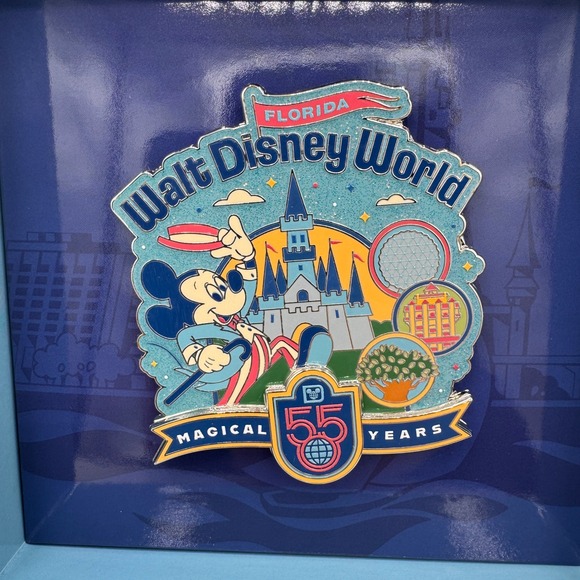 Disney Jewelry - Disney Parks 2026 WDW 55th Anniversary Mickey Mouse Castle Icons Mini Jumbo Pin